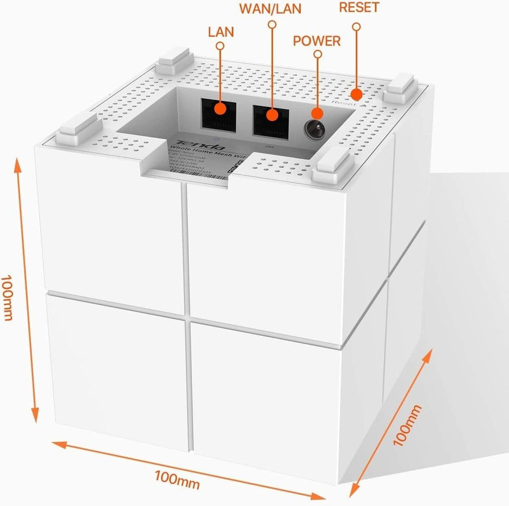 Nova MW6 Mesh WiFi System - AC1200 Whole Home WiFi Mesh Router for 3500 sq.ft Coverage - Dual-Band Gigabit Mesh