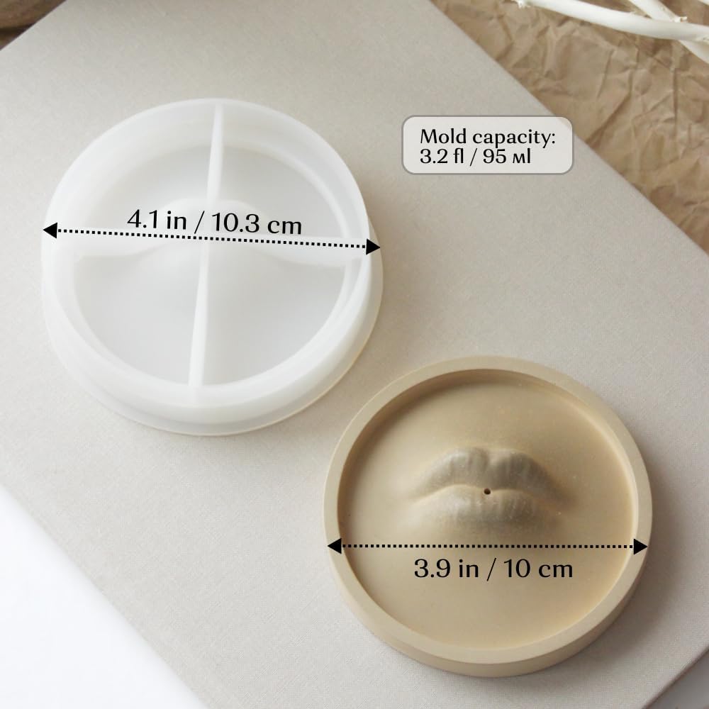 Tray Silicone Mold Set of 3 – Includes Incense Holder, Patterned Coaster & Small Oval Dish | for Resin, Plaster &