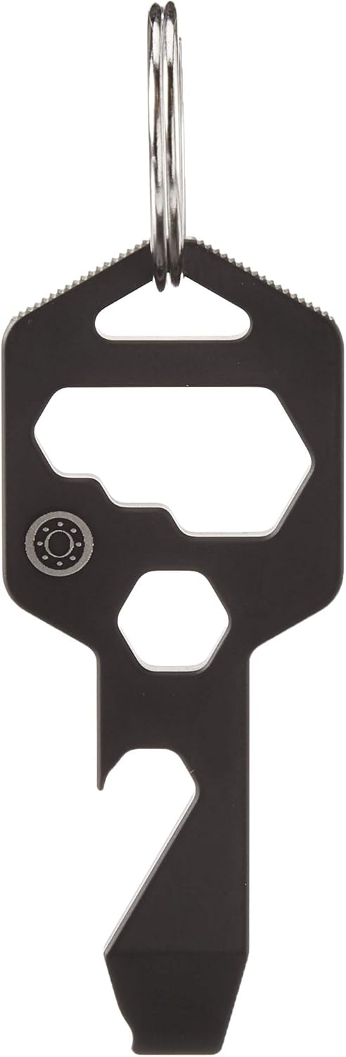 TitanKey – 8-in-1 Titanium Multitool Keychain Tool – Grade 5 Titanium – TSA Friendly EDC – Bottle Opener