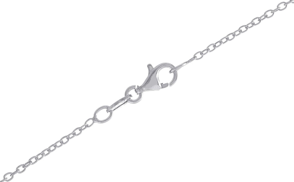 Sterling Silver/Gold Over Sterling Silver Pressed Flower Pendant Necklace