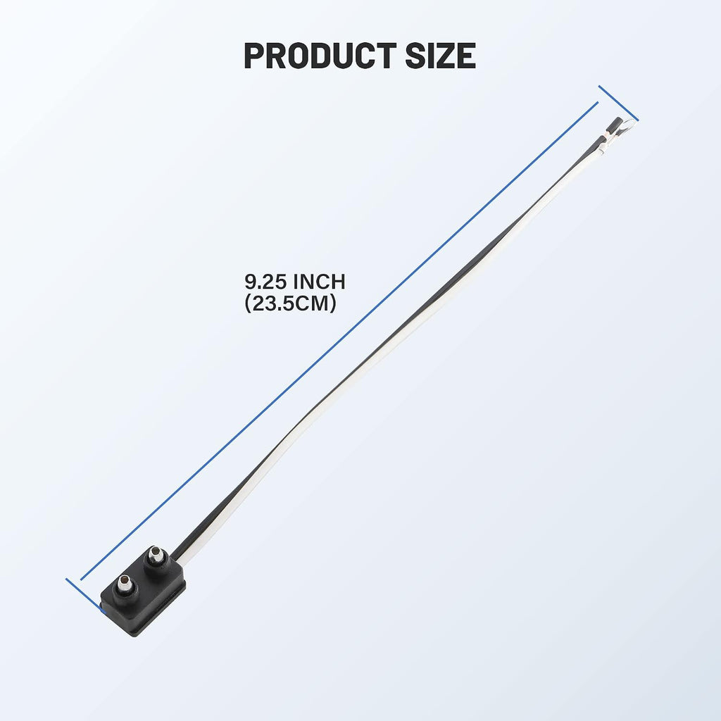 10PCS Trailer Light 2 Wire Pigtail Harness 10" Long, 2 Pin Trailer Light Connector Fits with 2" and 2.5" Side