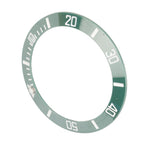 40mm Ceramic Watch Bezel Insert Ring Clear Scale Luminous Replacement Bezel Insert Protective Ring for Watches (White