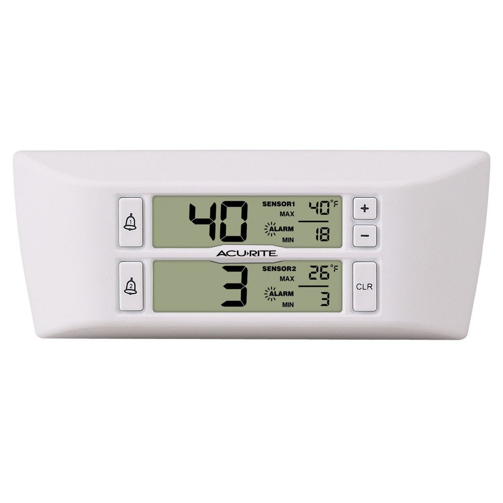 Digital Wireless Fridge and Freezer Thermometer with Alarm and Max/Min Temperature for Home,LCD Display, Restaurants