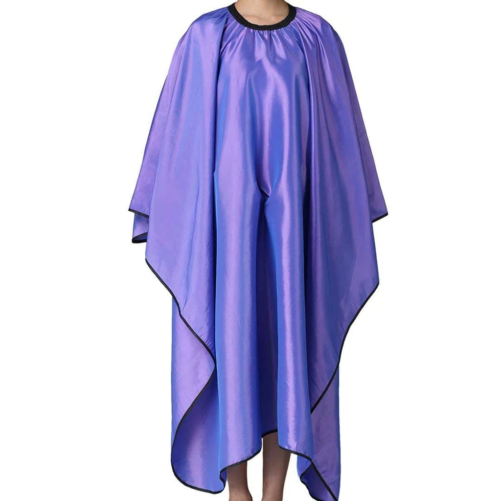 Barber Hair Cutting Cape with Adjustable Neckline 55" x 63" Purple | Waterproof; Unisex; Adjustable metal clip;