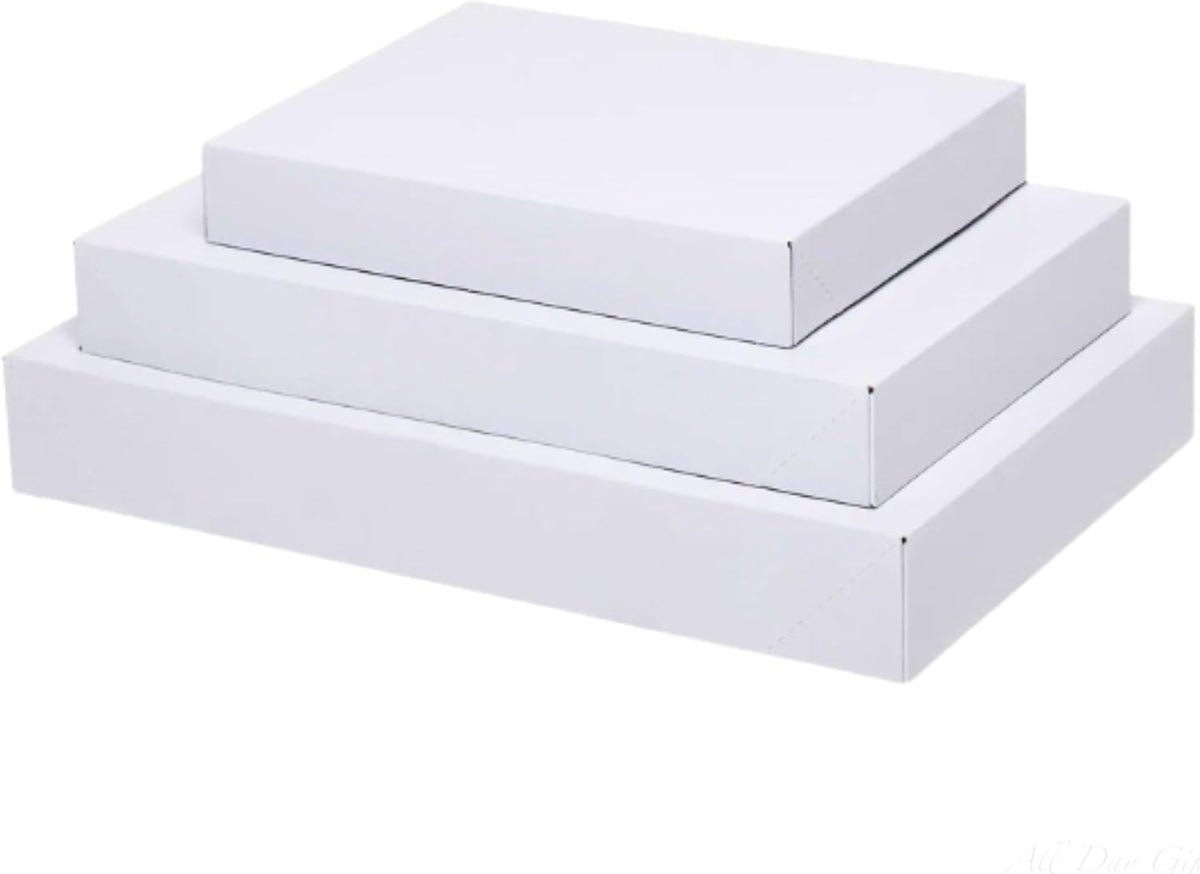 12-Pack White Gift Boxes with Lids – Multi-Pack Gift Wrap Boxes for Clothes, Apparel, Christmas and Birthdays