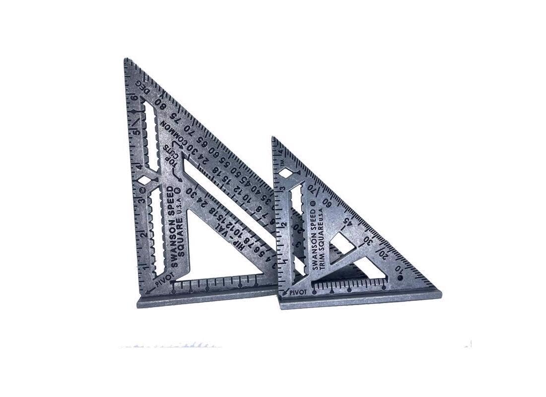 Swanson 7-Inch Speed Square Pro and 4.5-Inch Speed Trim Square Set (S0100-AS0145)