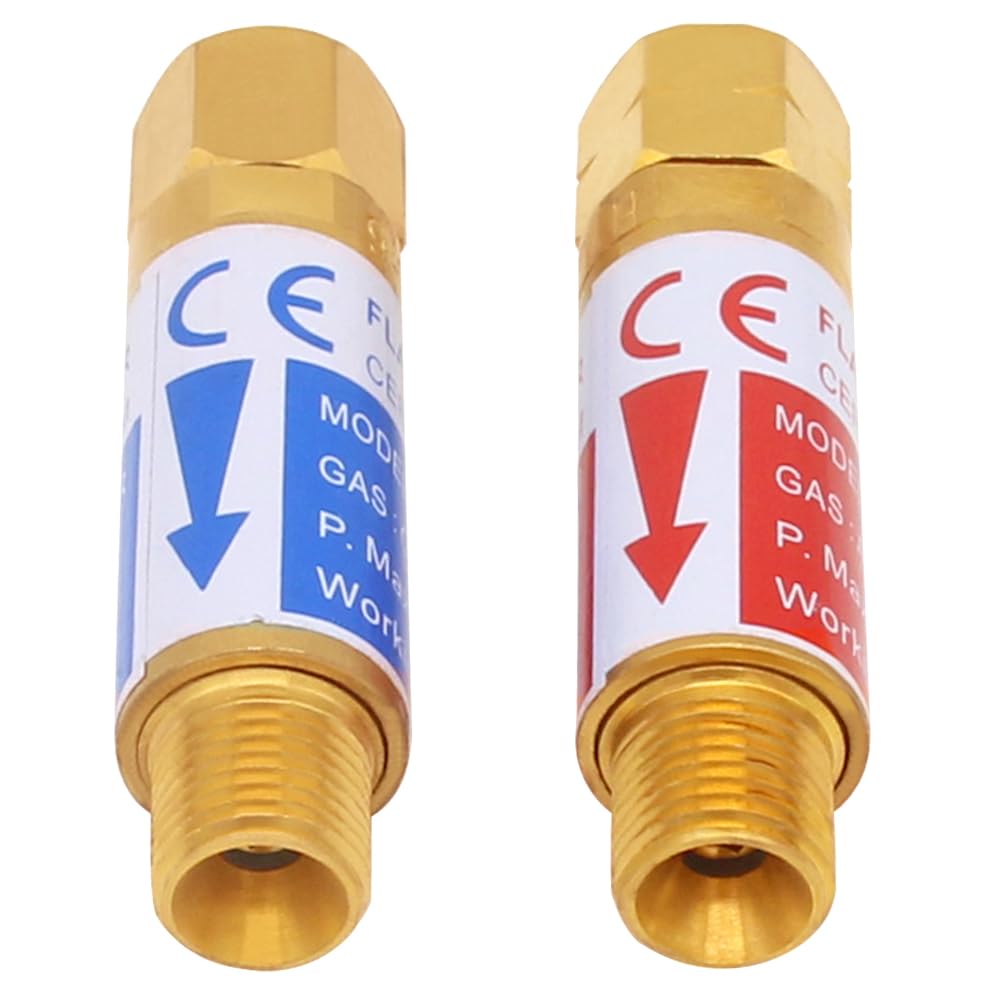 Oxygen & Acetylene Flashback Arrestors Set Regulator End