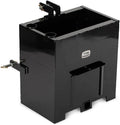 3 Point Black Ballast Box Fits Category 1 Tractor Attachment, Quick Hitch Compatible, 800lb Capacity, Tractor Ballast