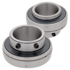 [2-Pack] UC212 - Insert Bearing - 2.362 in Bore - 4.331 in Outer Diameter - 2.563 in Width - 1.063 in Outer Ring Width, Set Screw Locking Collar, Double Sealing, Relubricable