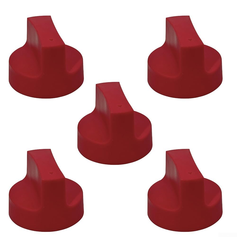 5pcs 50mm Gas Stove Knobs, 50mm diameter and 8mm insert, D shape Plastic Stove Range Burner Control Knob Replacements