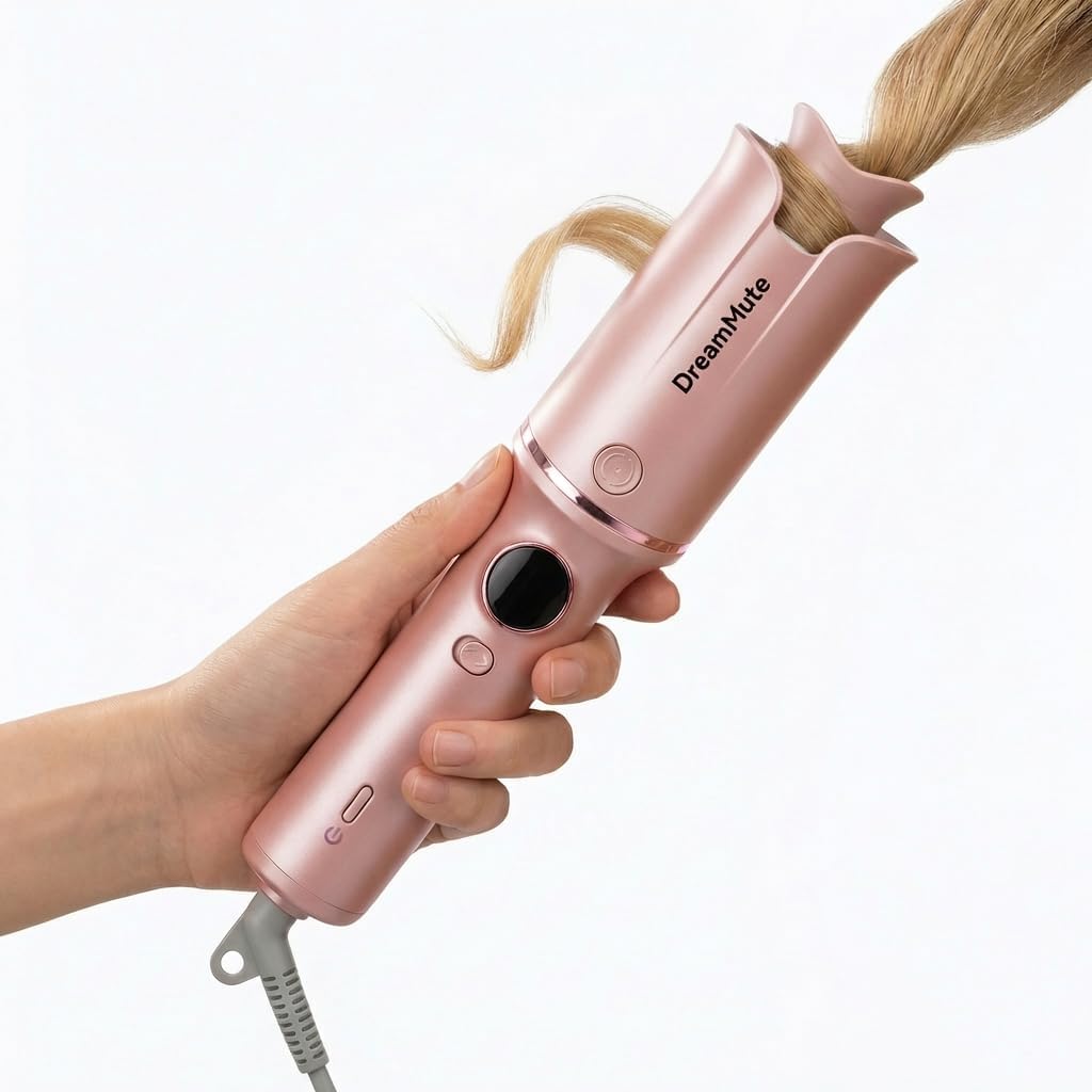 Automatic Curling Iron, Ceramic Curling Wand for Long Hair, Automatic Hair Curler, Rotating Curling Iron - Creating