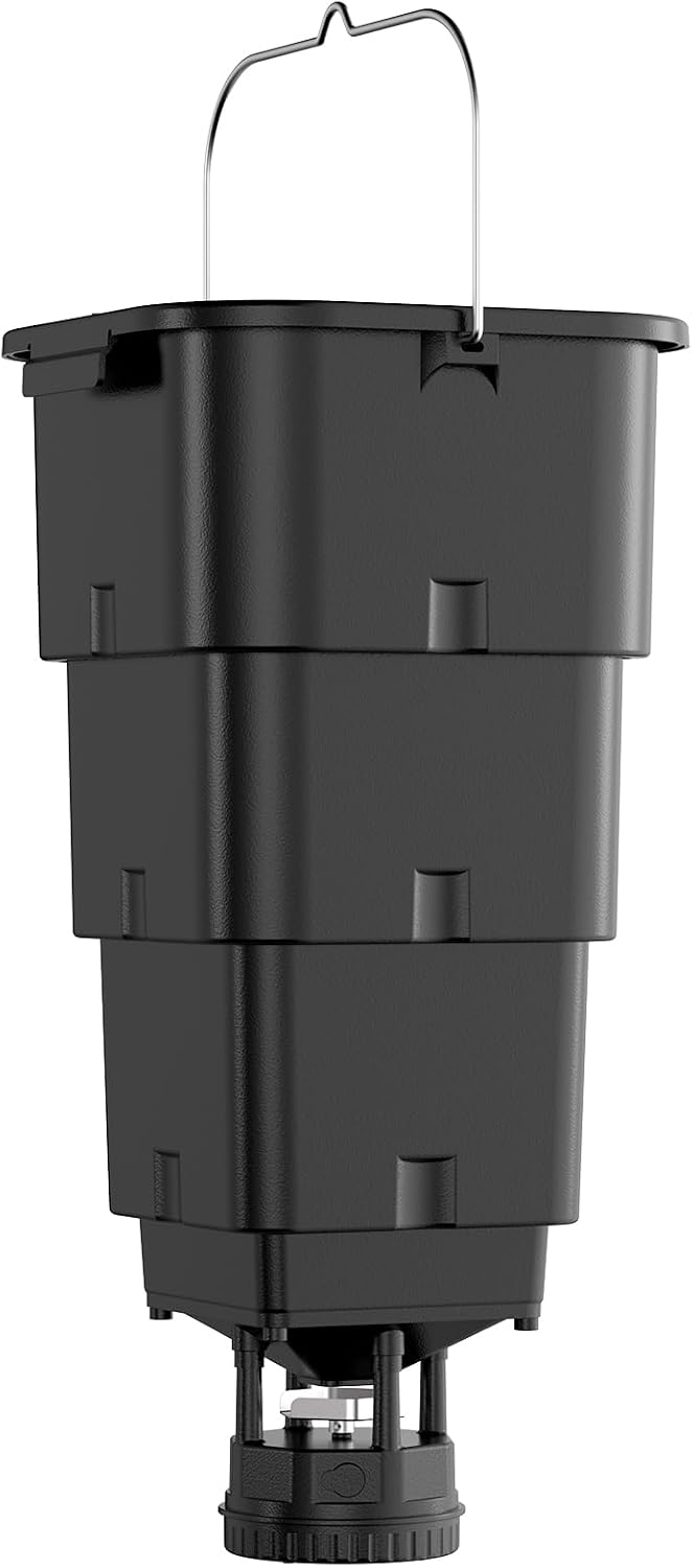 5 Gallon Hanging Deer Feeder with Accurate Timer, Automatic Game Feeder with 4 Programmable Feed Times, Collapsible