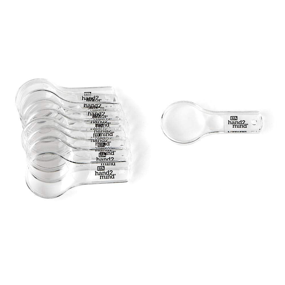 Mini Plastic Handheld Magnifying Glasses, 3X and 6X, Without Lanyard (Pack of 10)