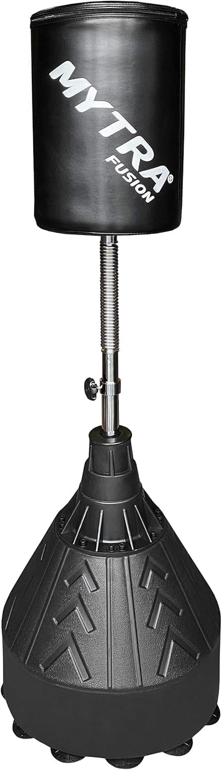 Free Standing Reflex Punching Bag for Adults — Adjustable Height Freestanding Punching Bag with Fillable Heavy-Duty