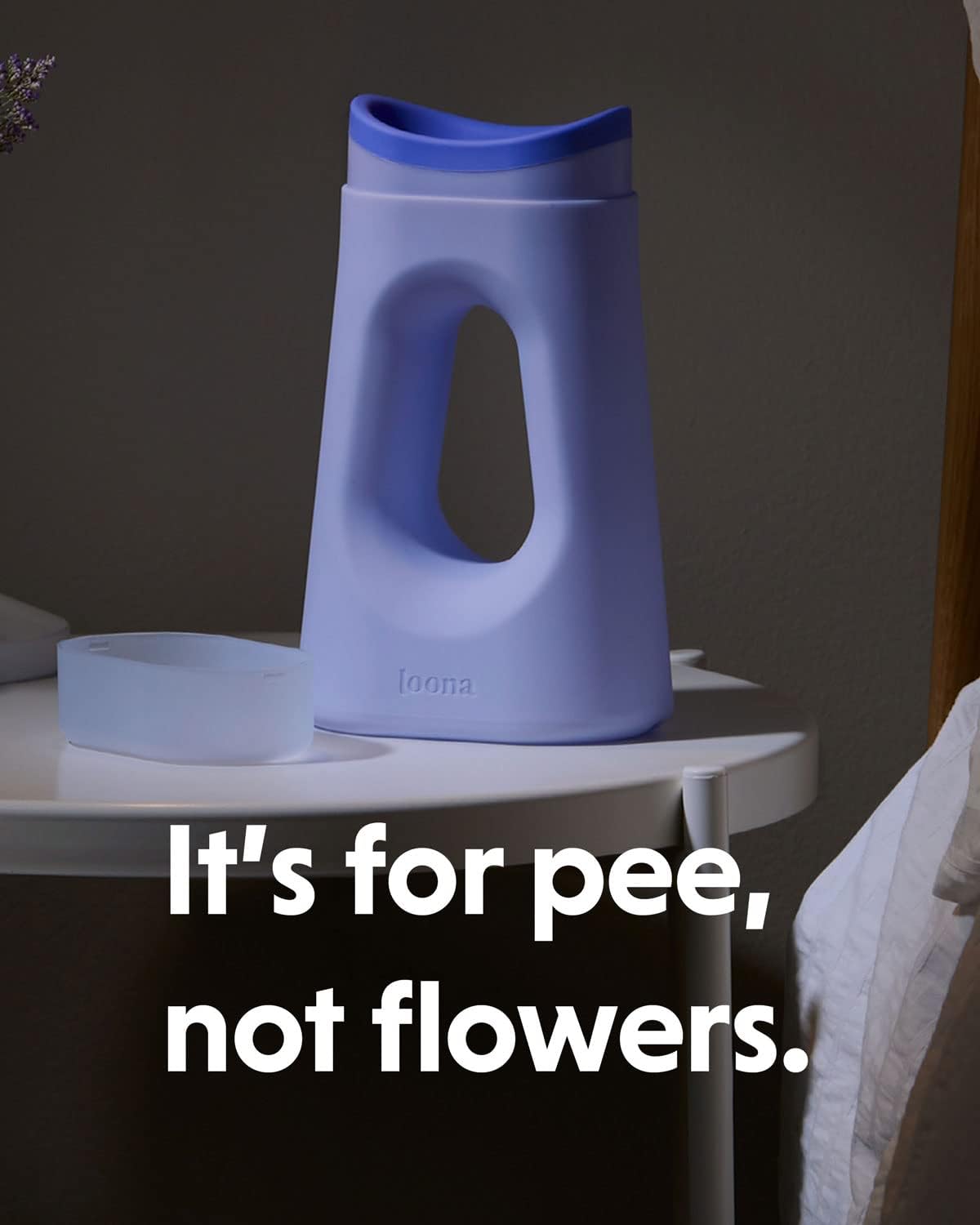 Loona Premium Female Urinal - Quiet, No Splash Design for Women - Ideal for Bedside, Travel, and Outdoor Use - Coral