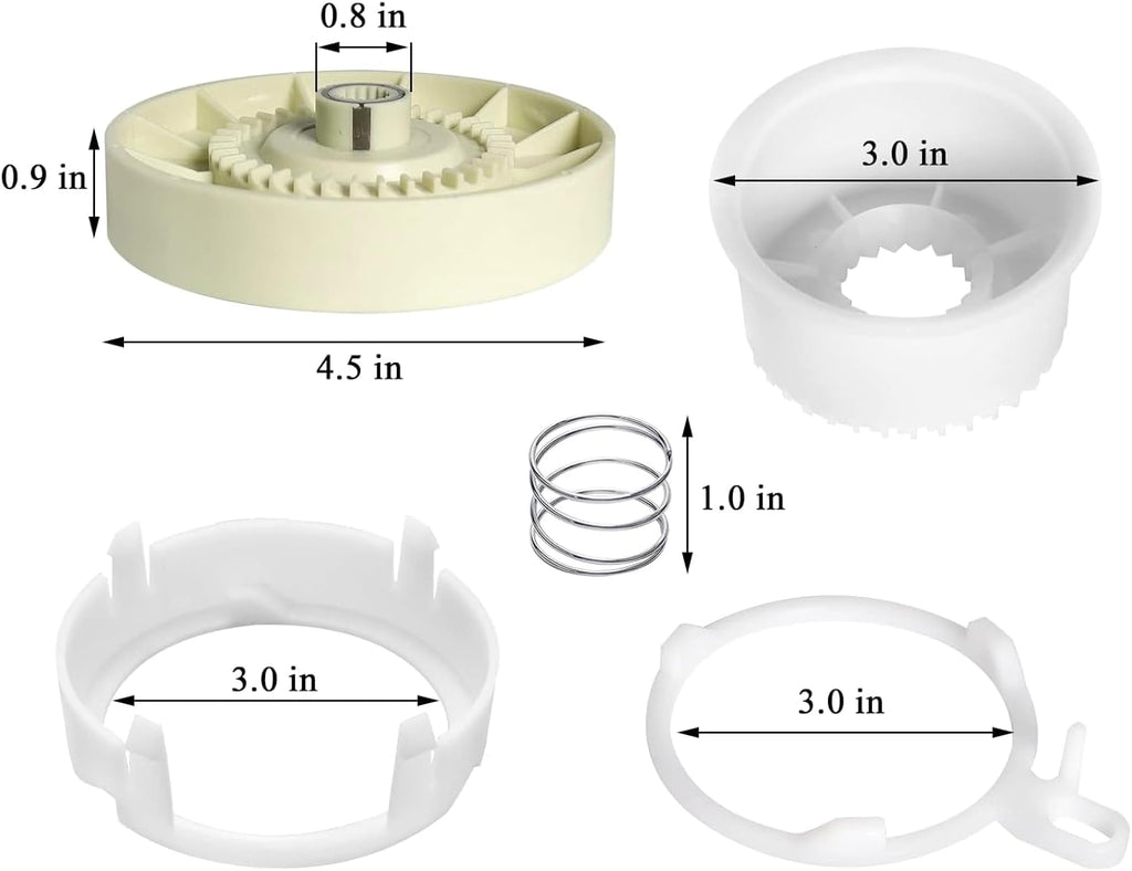 Upgraded Washer Pulley Clutch Kit Drive Belt Replacement for Maytag MVWC565FW3 MVWP576KW0 MVW6230HW0 MVW6230RHW0 MVW6230RHW2 MVW6230HC2 MVW6230HC1 MVWX655DW2 MVW6200KW3 MVW6230RHW3 MVW5035MW0