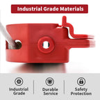 2 Lockout Tagout Cable Lock,6.5 ft Safety Adjustable Lockout Red