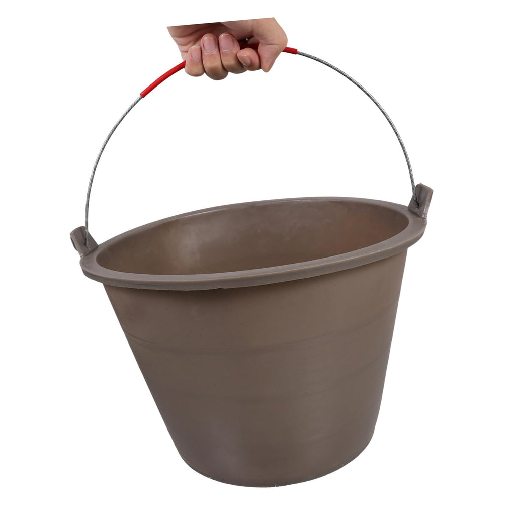 Sturdy Concrete Bucket Portable Empty Plastic Cement Pail Comfortable Handle