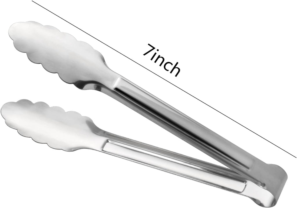 Serving Tongs,Buffet Tongs, ACAUTO Stainless Steel Food Tong Serving Tong Small Serving Tongs Stainless Steel Mini