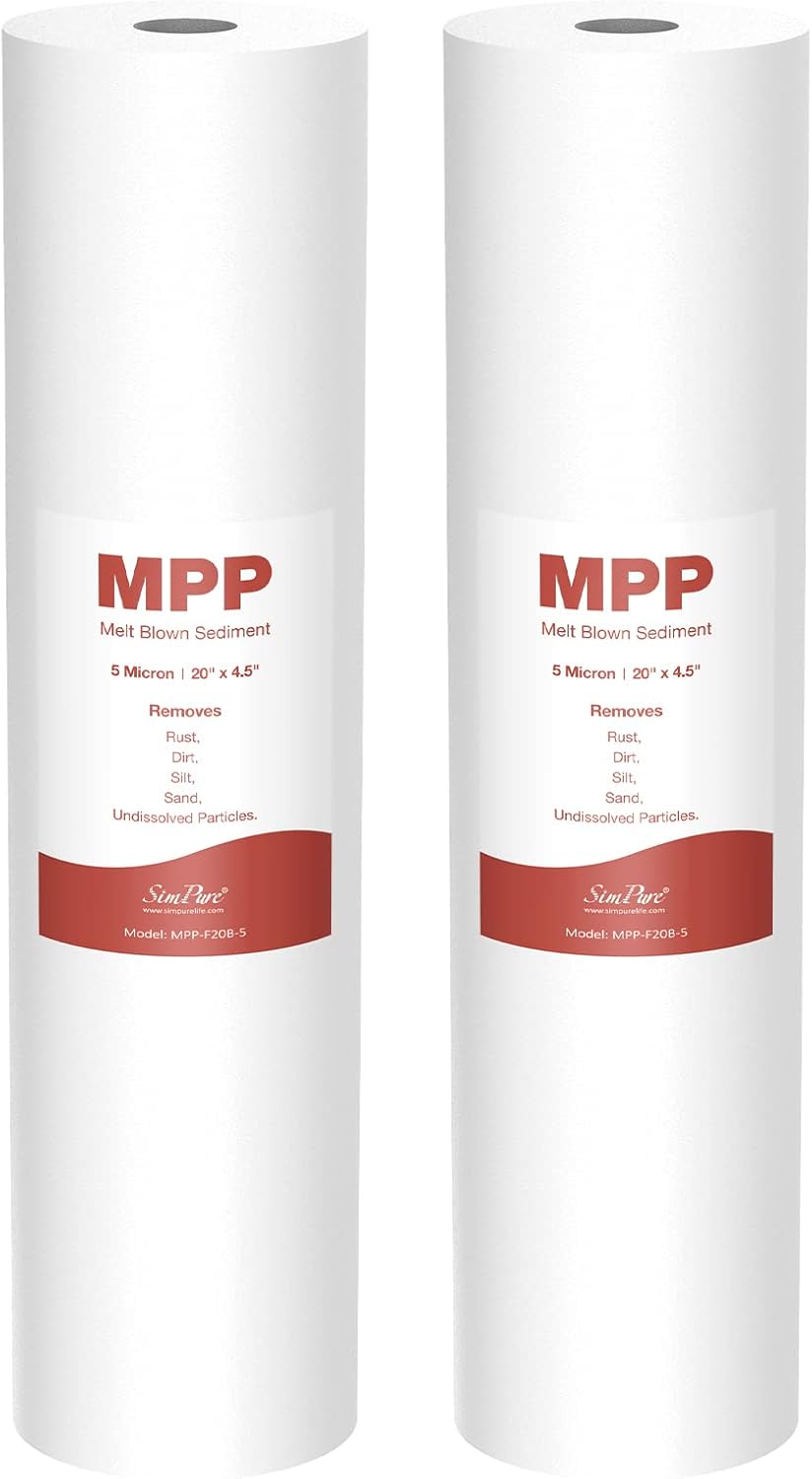 5 Micron 20" x 4.5" Whole House Sediment Water Filter Cartridge