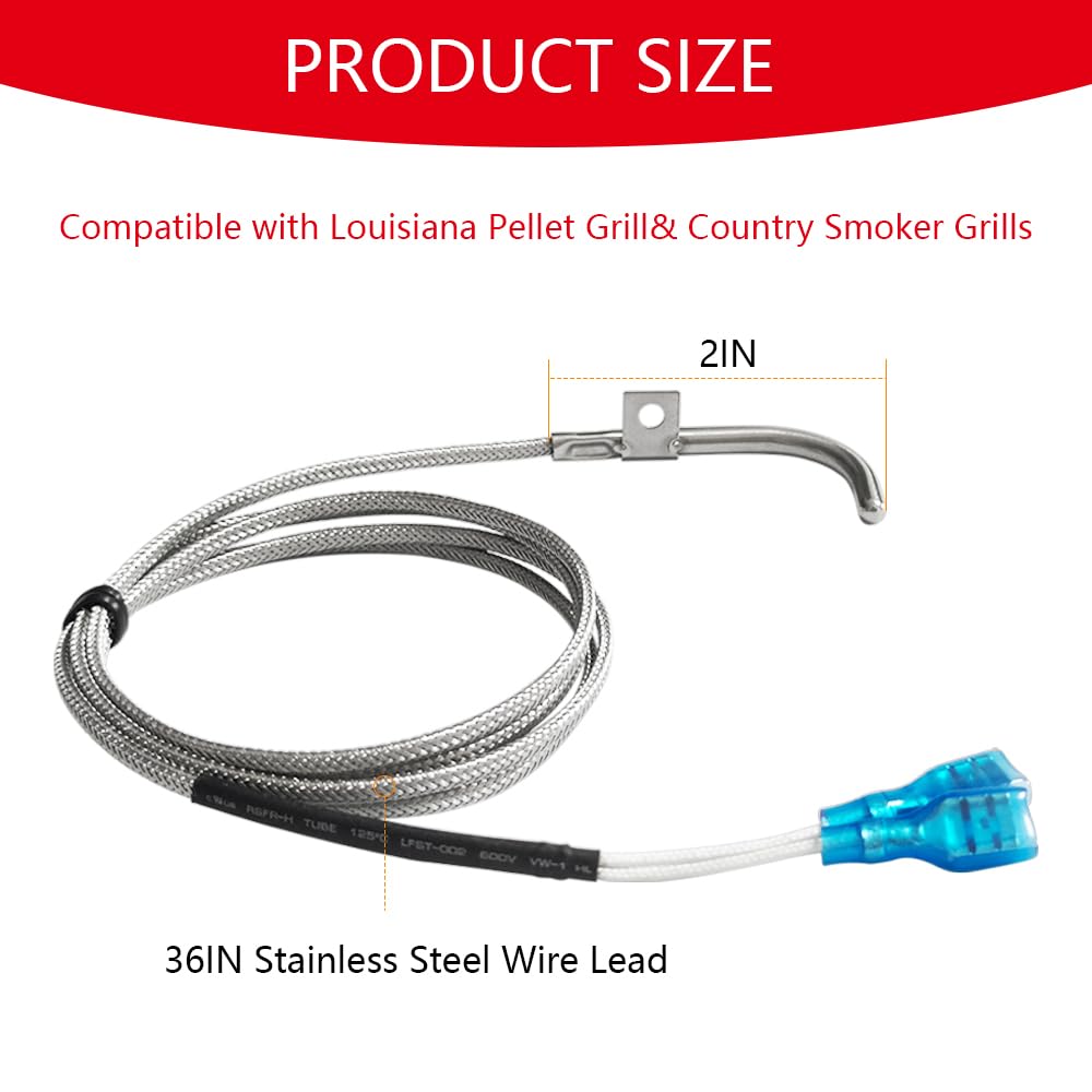 RTD Temperature Sensor Probe for Louisiana Pellet Grill,Replace Part 50151