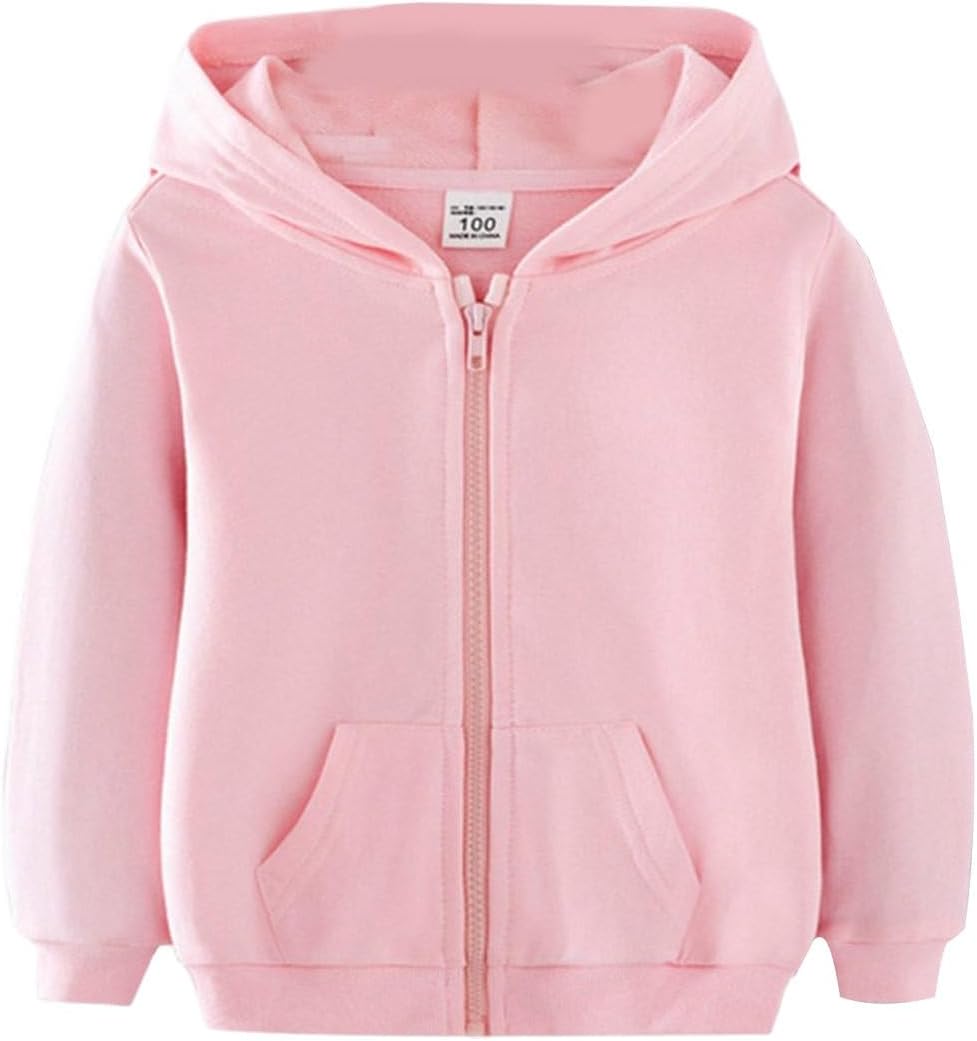 Toddler Zip up Hoodie Pants Sets 2pc Plain Soft Hooded Coats+Joggers Sweatpants Baby Boys Fall Cotton Tops Outfits