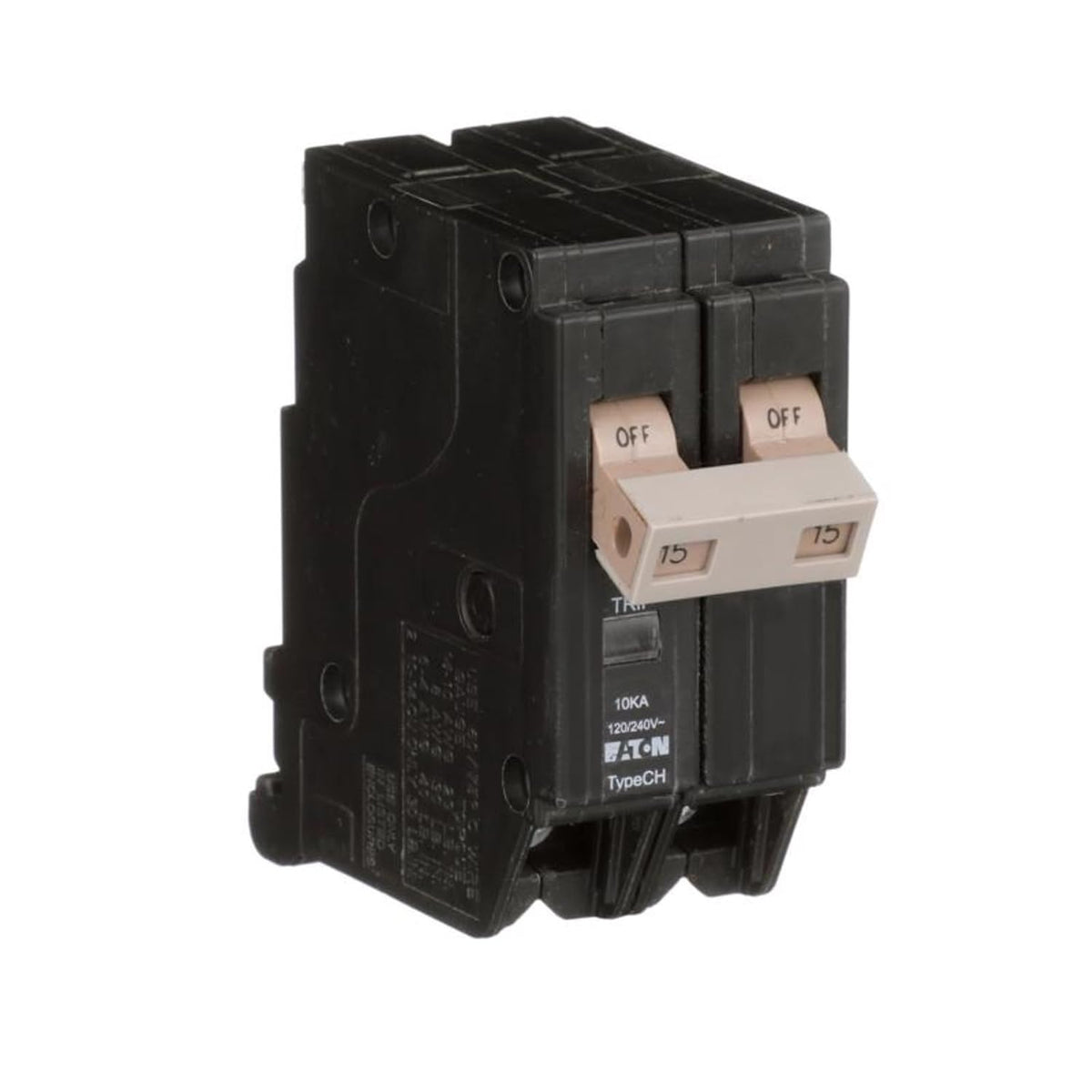 Eaton CHF215 Breaker, 15A, 2P, 120/240V, 10 kAIC, Type CH