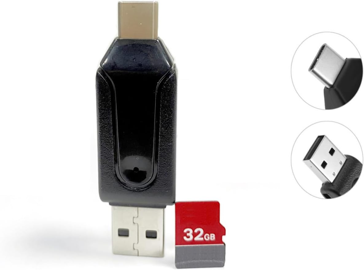 NanoVNA USB C & USB 3.0 OTG Card Reader and 2-in-1 Memory Card Reader with Dual Connectors Compatible with NanoVNA H