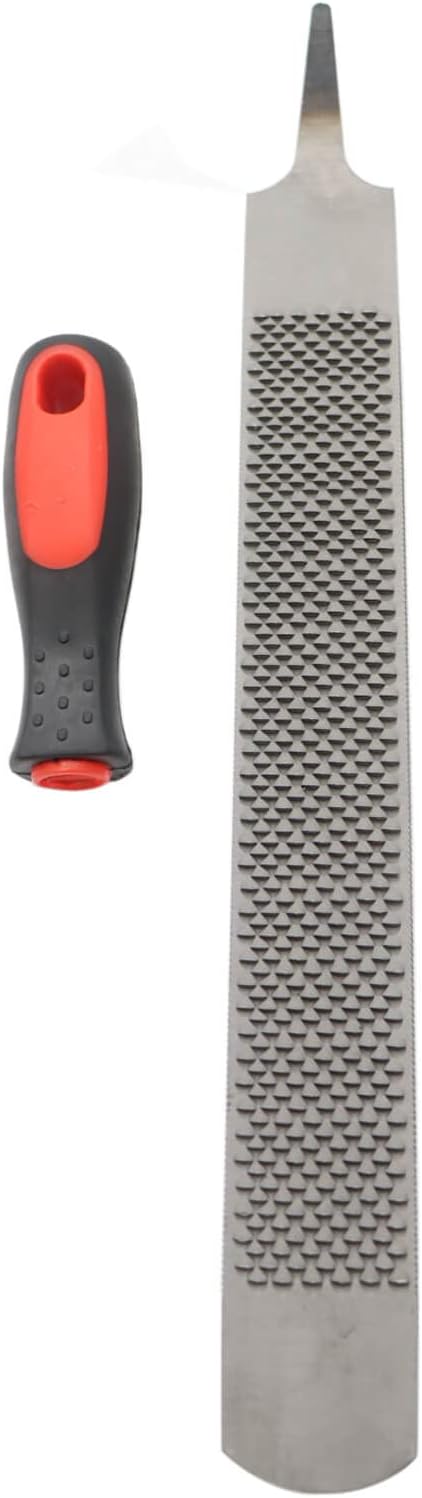 18 Inch Hoof Rasp, Horseshoe File with Rubber Handle, Carbon Steel Farrier File Tool, Suitable for