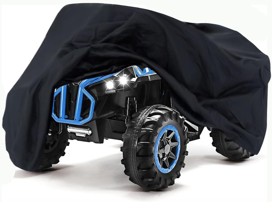 ATV Covers Waterproof Quad Covers, 86'' XXL Size Windproof & Anti-UV 4 Wheeler Covers Used for Polaris Yamaha Suzuki