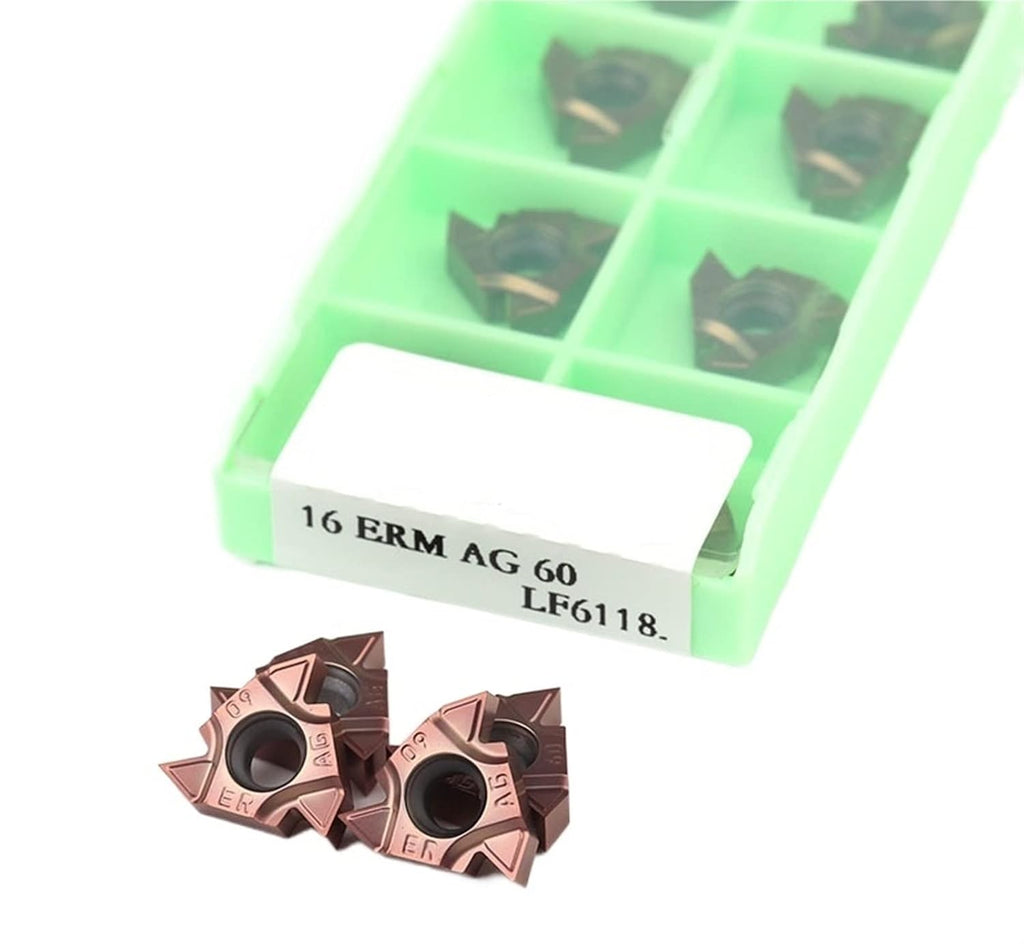 Indexable Carbide Lathe Tool 10pcs 16ERM AG60 LF6118 Carbide Thread Turning Tool