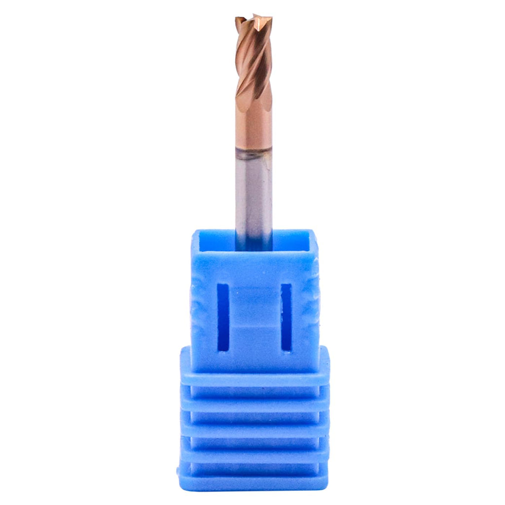 5 Pack 1/8" 4 Flute Double End Solid Carbide Square End Mills, TiSiN Coated