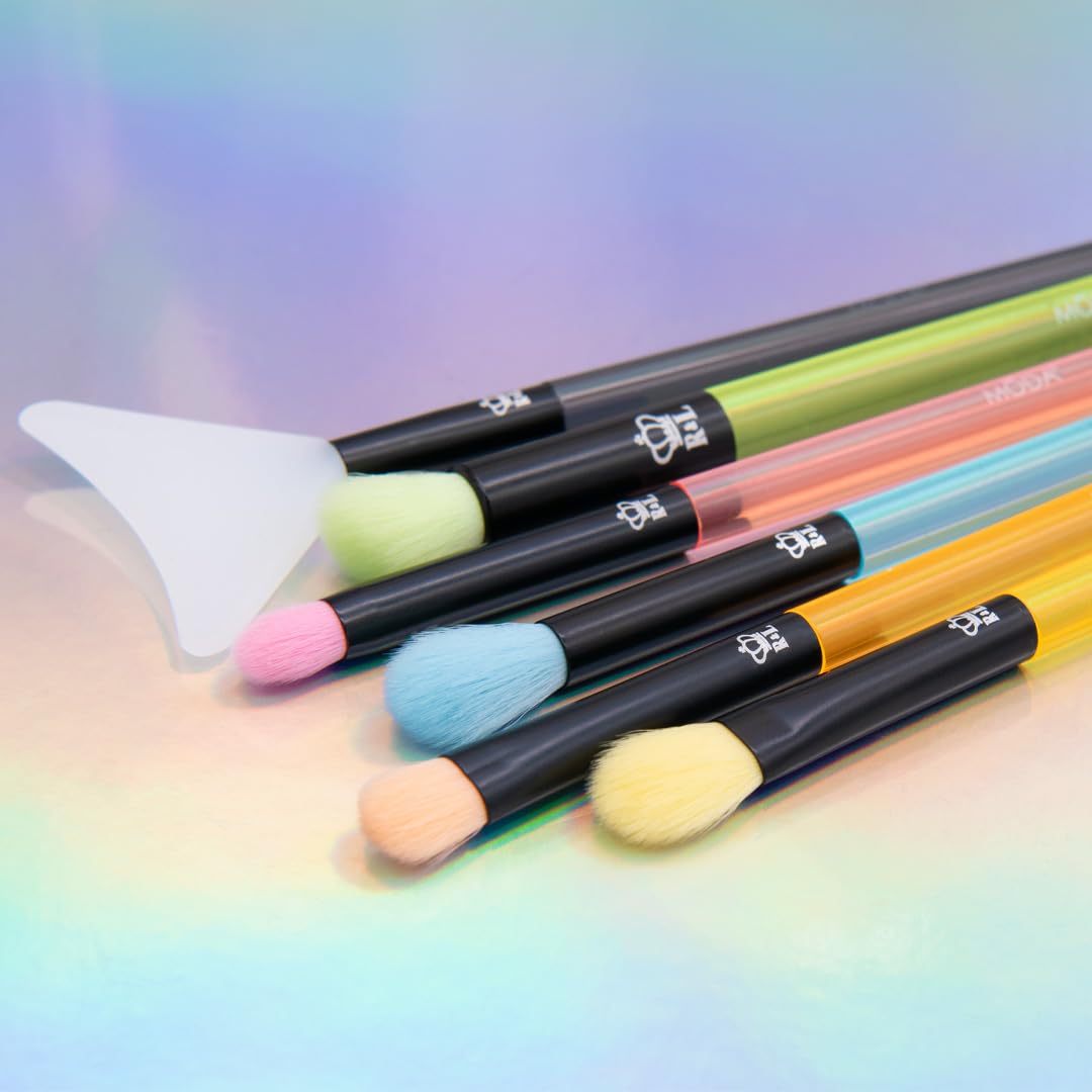 Blend & Defend 6PC Eye Makeup Brush Kit with Eye Shield, Vegan