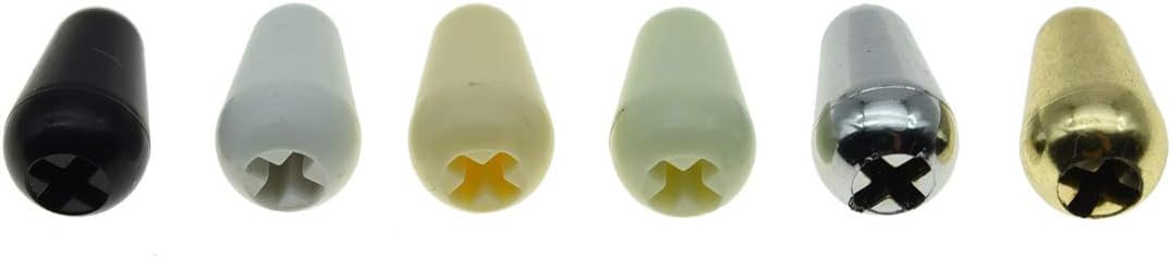 KAISH 2pcs Guitar 5 Way Pickup Selector Switch Tip Switch Cap Switch Knob for USA Stratocaster/Strat Aged White