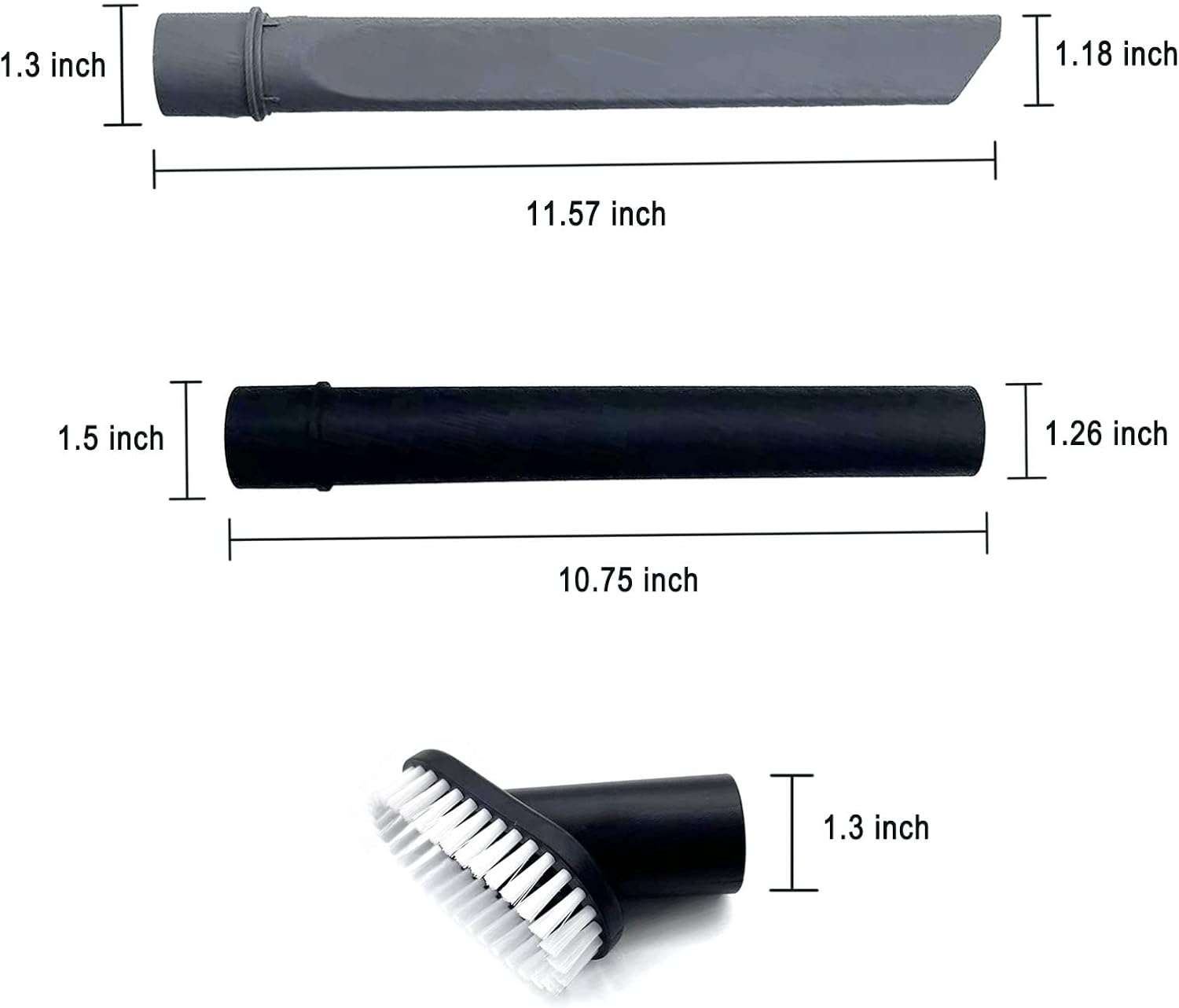 Vacuum Attachments Accessories Cleaning Kit Crevice Tool+Wand Plastic+Dust Brush Compatible for Bissell Cleanview