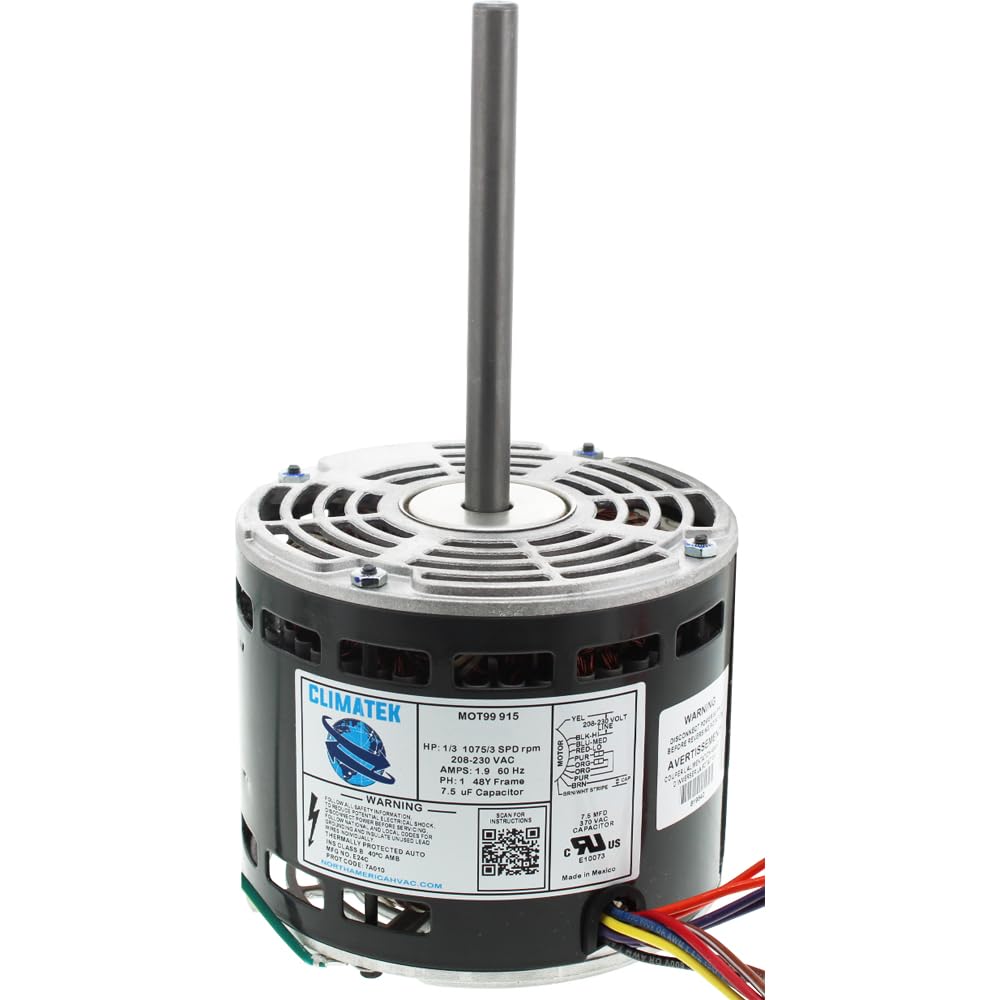 F48K74A48 - ClimaTek Upgraded Furnace Blower Motor 1075 RPM fits AO Smith