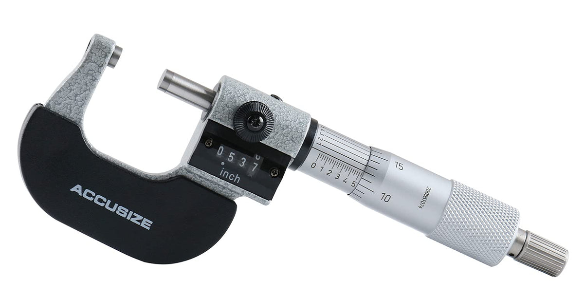Accusize Industrial Tools Outside Micrometer, 0-1", BC20-1101