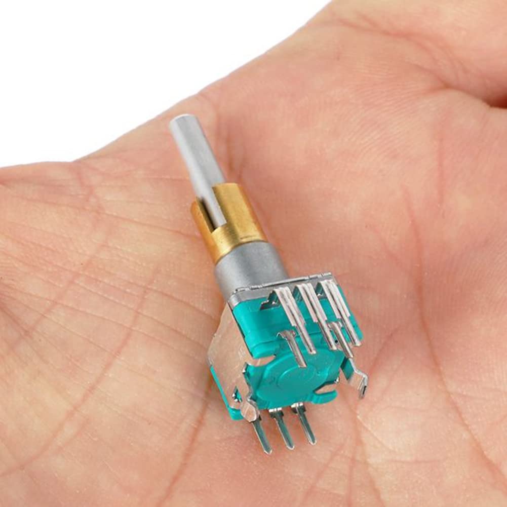REHOC 5PCS EC11EBB24C03 Dual Axis Encoder with Switch 30 Positioning Number 15 Handle 25mm