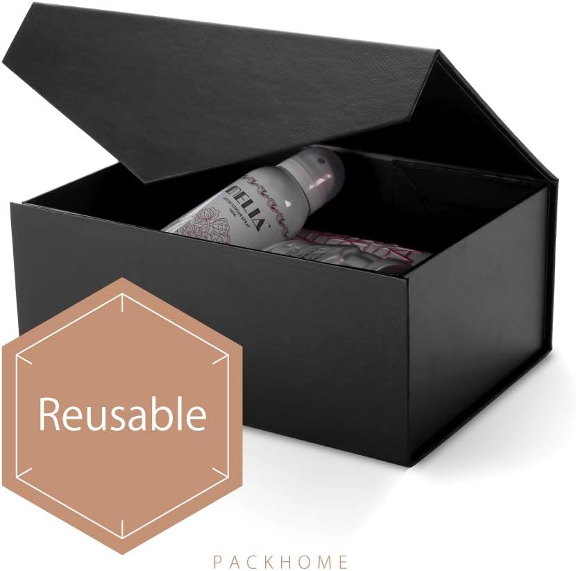 Black Gift Box 9x6.5x3.8in with Magnetic Lid