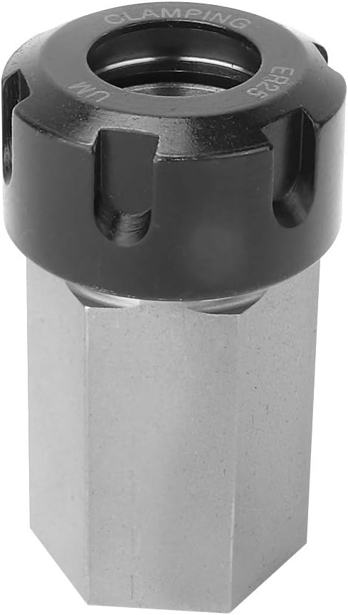 FTVOGUE ER25 Collet Block, Hard Steel Hex Chuck