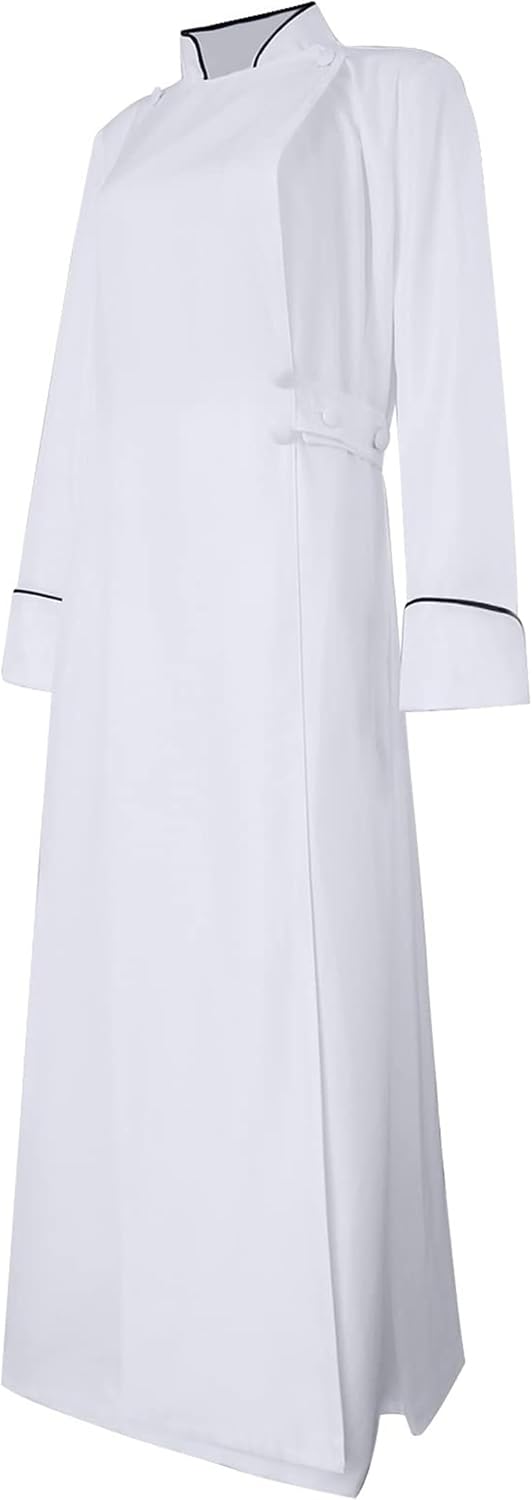 Women Clergy Robe Church Cassock Minister Gown Choir Pastor Costume Outfit Pulpit Service Vestment Dress
