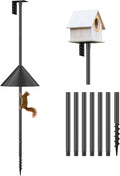 92 Inch Bird House Pole Mount Kit, Adjustable Heavy Duty Feeder Pole for Outdoors, Feeding Station With Squirrel