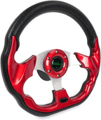 RASTP 12.6 Inch Boat Steering Wheel, Marine Steering Wheel (Style A-Red)