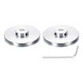 uxcell 2Pcs Single Groove Pulley, 10mm Fixed Bore 80mm Outer Diameter Aluminum Alloy Mechanical Belt Pulley with Hex Wrench for 6mm PU Round Belt