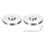 uxcell 2Pcs Single Groove Pulley, 10mm Fixed Bore 80mm Outer Diameter Aluminum Alloy Mechanical Belt Pulley with Hex Wrench for 6mm PU Round Belt