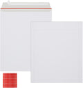 25 Pack 12.75x15 inch Rigid Mailer Self Seal Photo Document Mailers Stay Flat White Cardboard Envelopes White