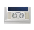 Electrically Reversible Twin Window Fan with Remote Control, W09550