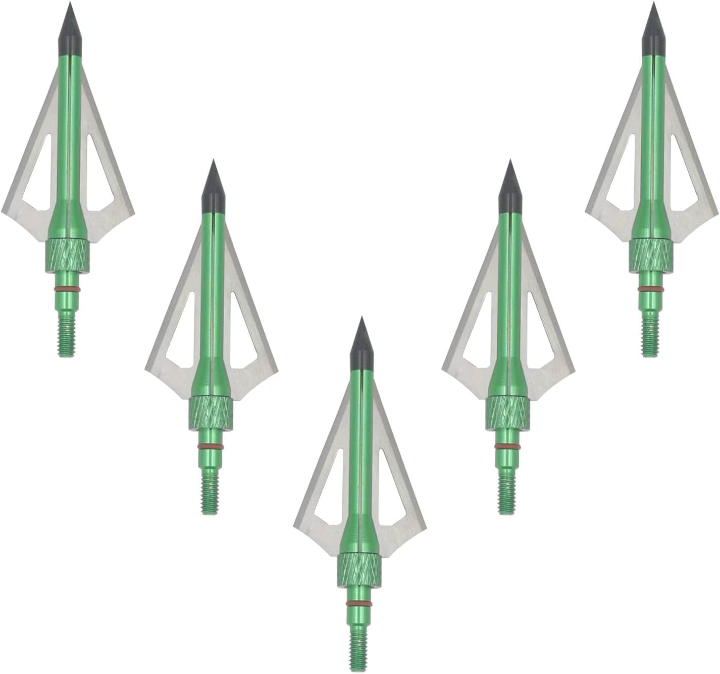 Hunting Broadheads 12PK 100 Grains Screw-in Arrow Archery 3 Blades Hunting Heads Arrow Tips Compatible with Crossbow