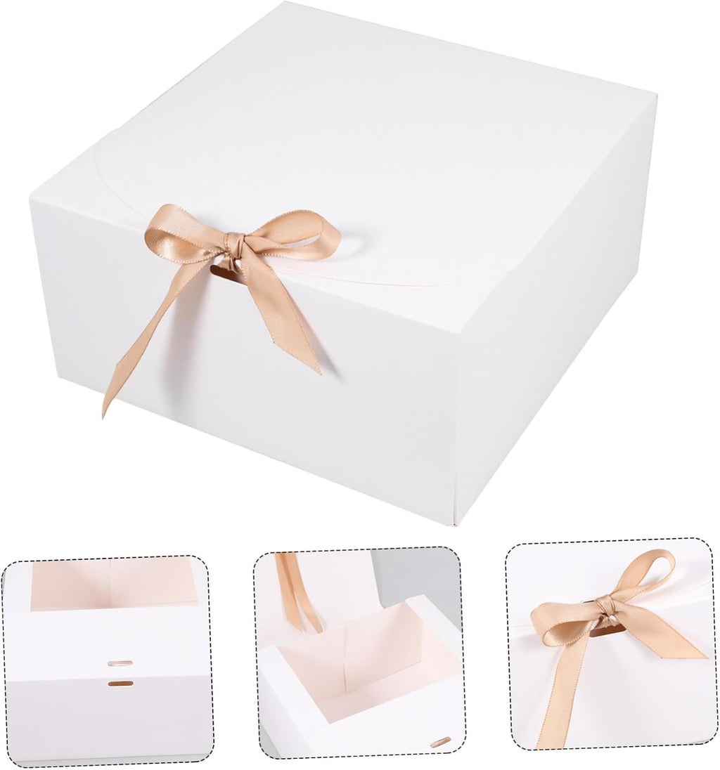 12pcs White Clamshell Gift Boxes with Lid for Weddings