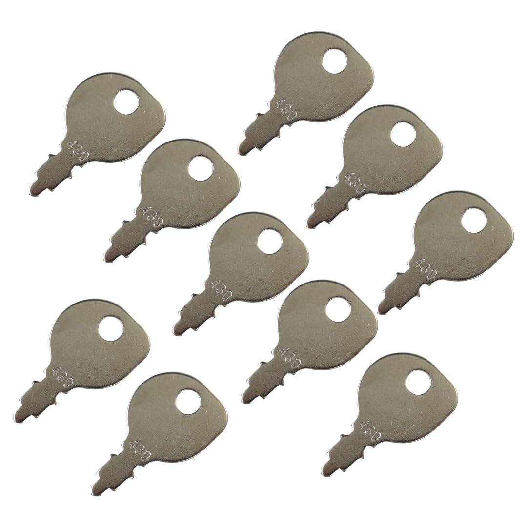GRABOTE Latest Updated 10 Pack Ignition Keys Replacement for John Deere AM30700, M40718